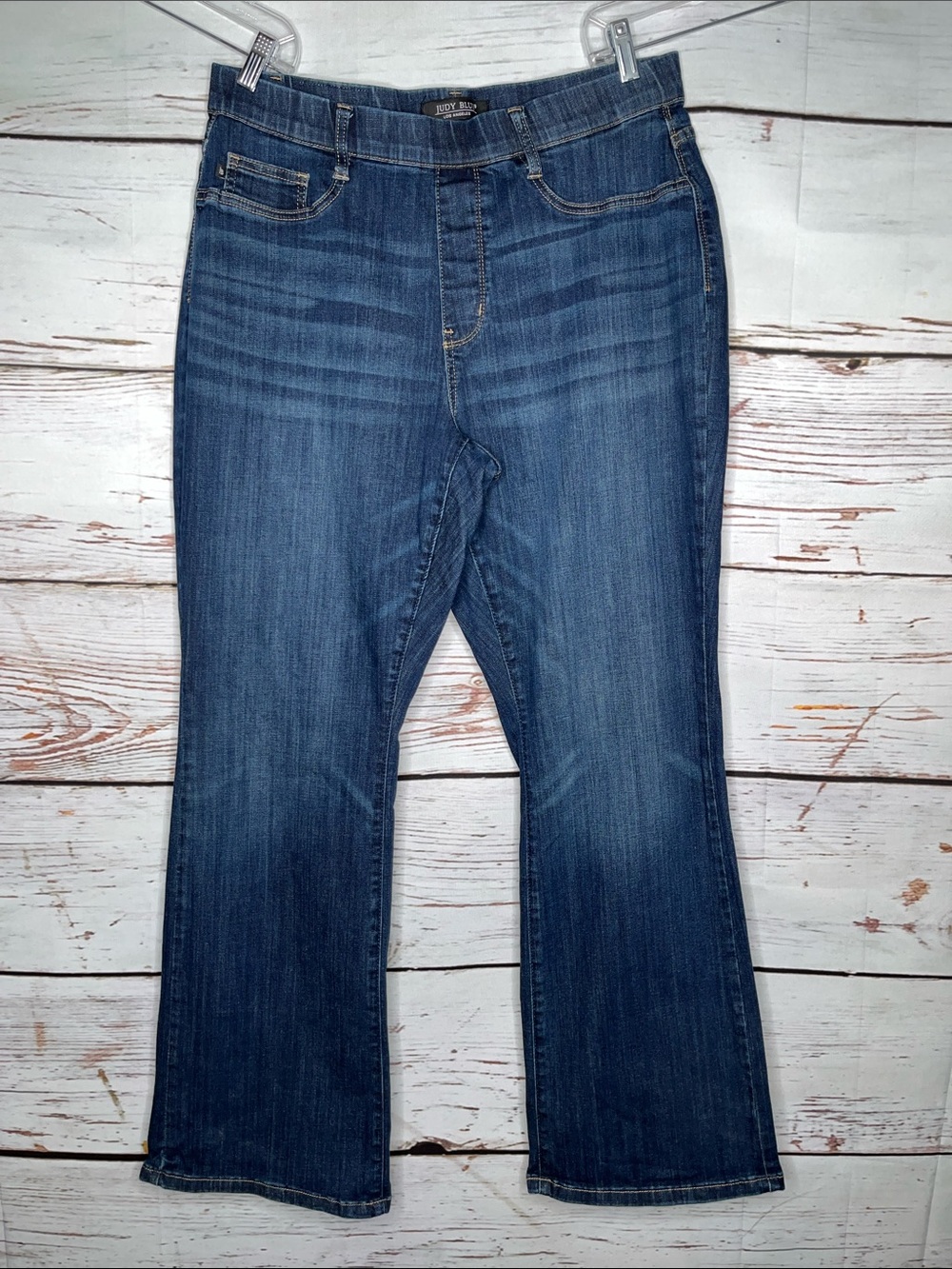 Judy Blue Size 16W Dark Blue Denim High Rise Pull On Bootcut Jeans